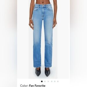 MOTHER Fan Favorite Straight Leg Jeans in Light Blue